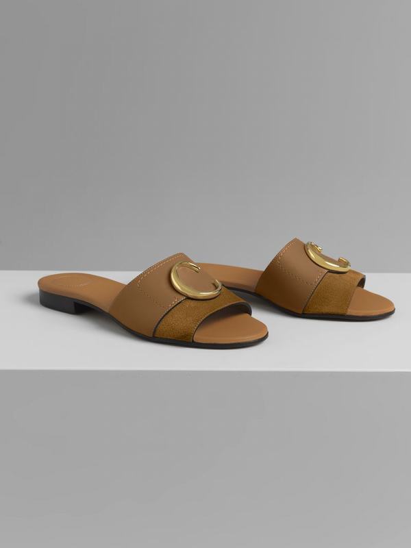 Chloé Sandalias Mujer Mule Claro Calfskin HZWJ32760